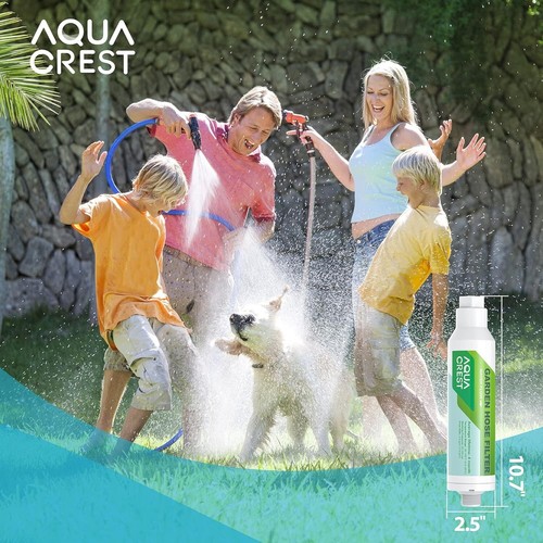 AQUA CREST Garden Hose Water Filter with Hose Protector, Reduces Chlorine, Odor - Picture 9 of 9