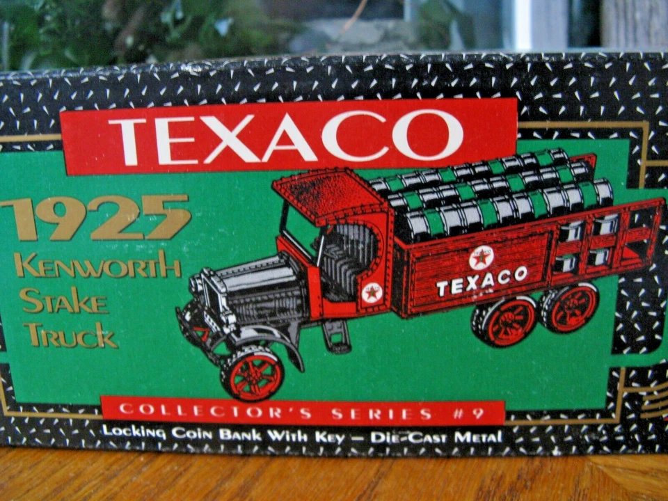 NUEVO STOCK ANTIGUO ERTL #9385 NUEVO EN CAJA 1935 TEXACO KENWORTH ESTACA Camión Banco Foto 2 de 4