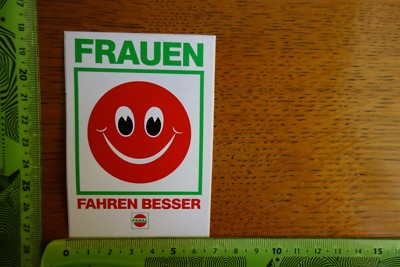 Alter Aufkleber Tankstelle Motoroel Kraftstoff (VEBA/BP) FANAL Spruch (AE)