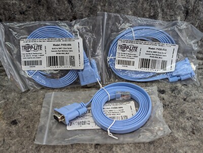  4 New Tripp Lite 6 Ft Rj45 To Db9f Cisco Serial Console Port Rollover Cable 1G