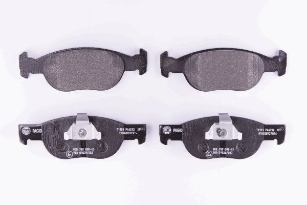 Hella 8DB 355 008-431 Bremsbelagsatz, Scheibenbremse FüR Fiat Lancia-image