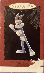 NEW BUGS BUNNY in Santa Hat Looney Tunes Hallmark Ornament w box 1995 QX5019
