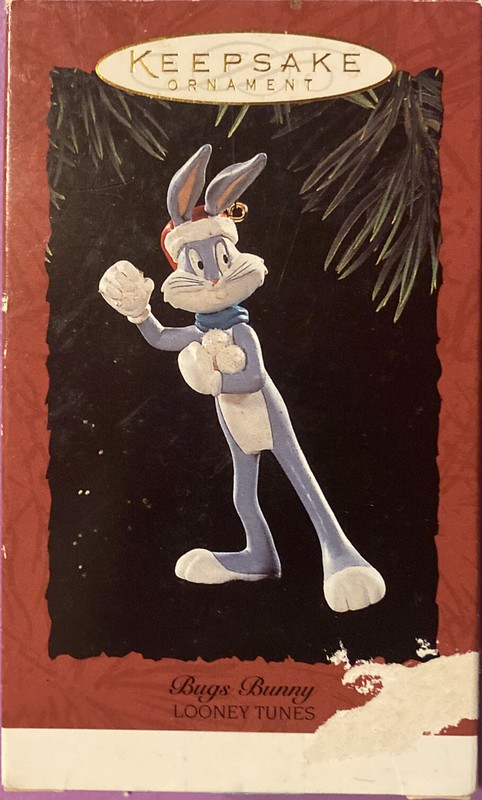 NEW BUGS BUNNY in Santa Hat Looney Tunes Hallmark Ornament w box 1995 QX5019