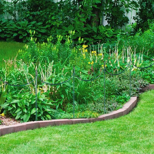 24 Pack Plant Support Stake Half Round Metal Garden Plant Stake Green Plant Supp - Picture 6 of 6