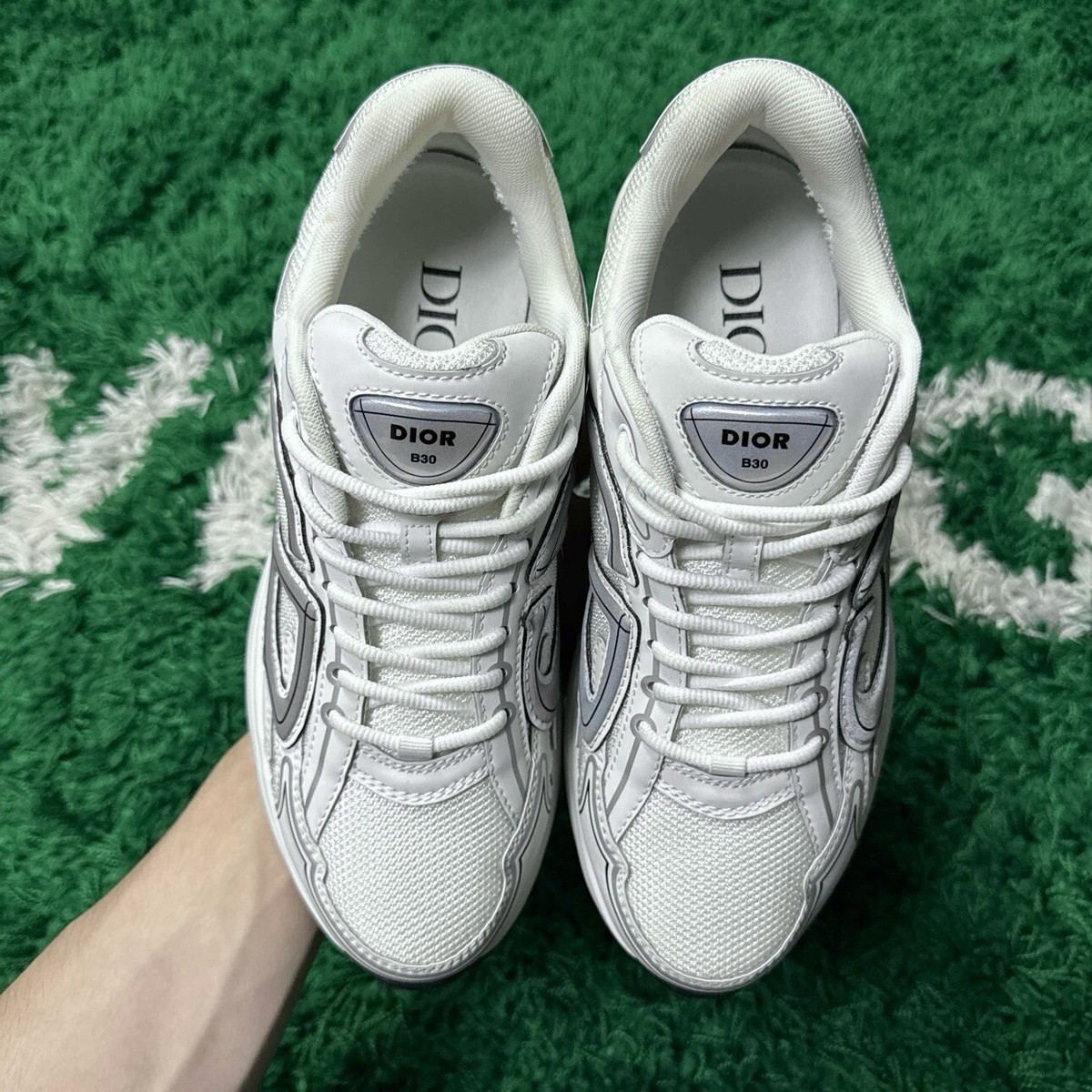 Size 8 - Dior B30 Reflective CD30 White Grey - Worn Once (41 Size 8 - Dior B30 Reflective CD30 White Grey - Worn Once (41