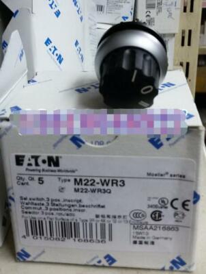 1PCS New Eaton Moeller M22-WR3 M22-WR3Q Sel. Switch 3POS. Brand