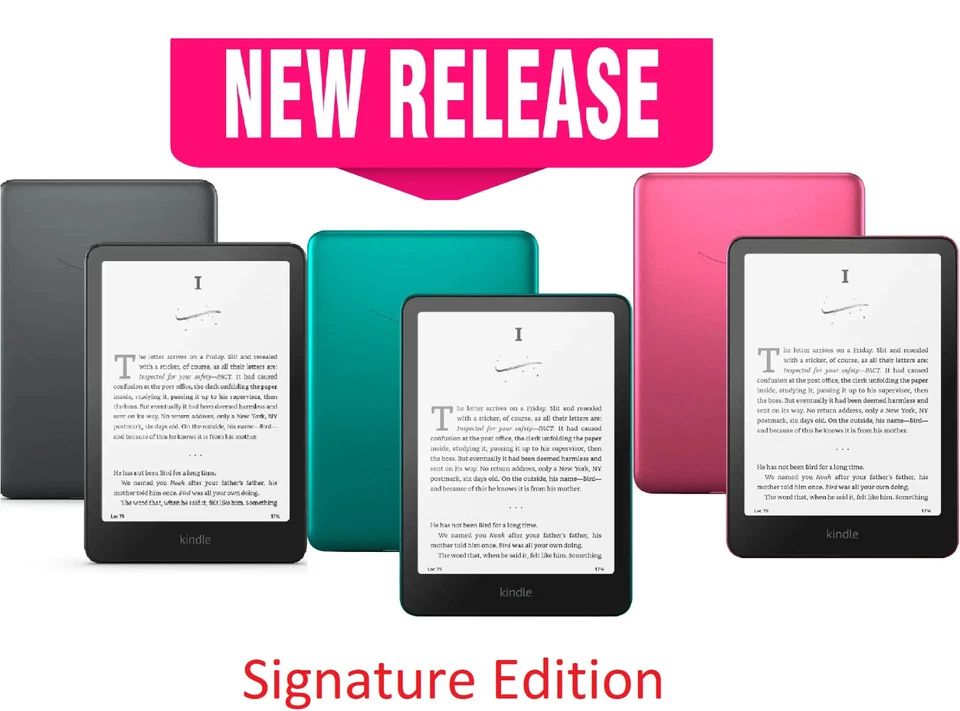 AMAZON 🔥2024 12thGen Latest 7" KINDLE PAPERWHITE Ad-Free Signature 32GB WirelessCharge