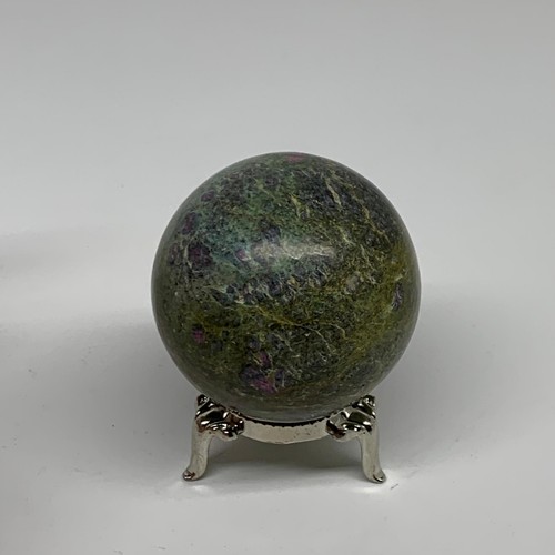 0.56 lbs, 2.1"(52mm), Zoisite with Ruby Sphere Sphere Ball Crystal, B25224 - Picture 12 of 15