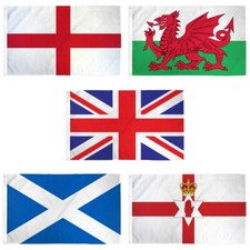 Set of 5 United Kingdom Flags 3x5ft House Flags British Flags Set