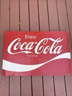 1980s Vintage Original Metal “Enjoy Coca Cola” AM 60 Sign Panel 36” x 24”