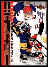 1995-96 Upper Deck #531 Curtis Brown Canada Rookie Hockey Card. rookie card picture