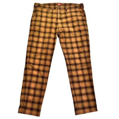 Levi's XX Chino Standard Taper Plaid Pants Y2K Mens Size 38x32 Brown Black