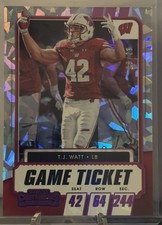 2021 Contenders Draft Picks - T.J. Watt #78 Game Ticket Pink Cracked Ice /23