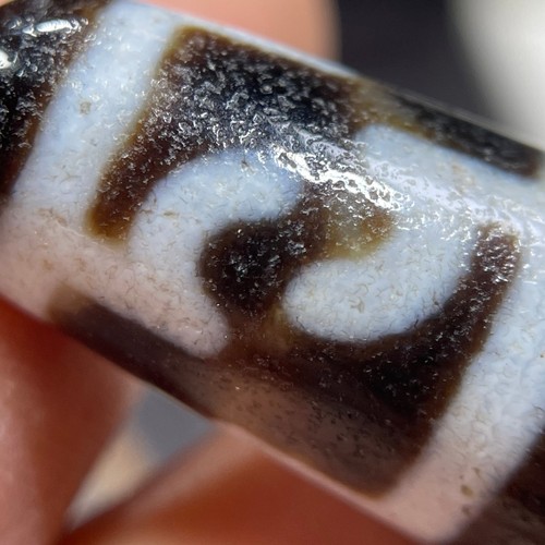Amuleto Tibetano Nepalese Himalayano Antica Agata Vecchio Talismano Dzi 3 Occhi Perline - Foto 6 di 15