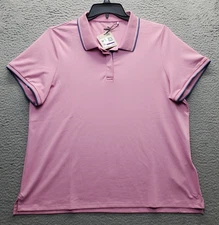 PUMA Polo Shirt Womens 2XL Pink Golf Performance Short Sleeve Collared Popover