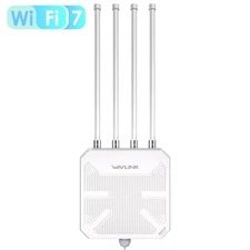 WiFi 7 BE5100 Outdoor Mesh Router Long Range WiFi Extender Dual Band Repeater