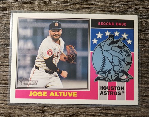 2025 Topps Heritage Jose Altuve 1976 Player Icons #76PI-4 & Base Card Altuve - Picture 2 of 3