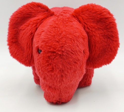 Plüsch Elefant Deichmann Elefanten Rot Kuscheltier Stofftier Werbefigur 20cm - Bild 2 von 8