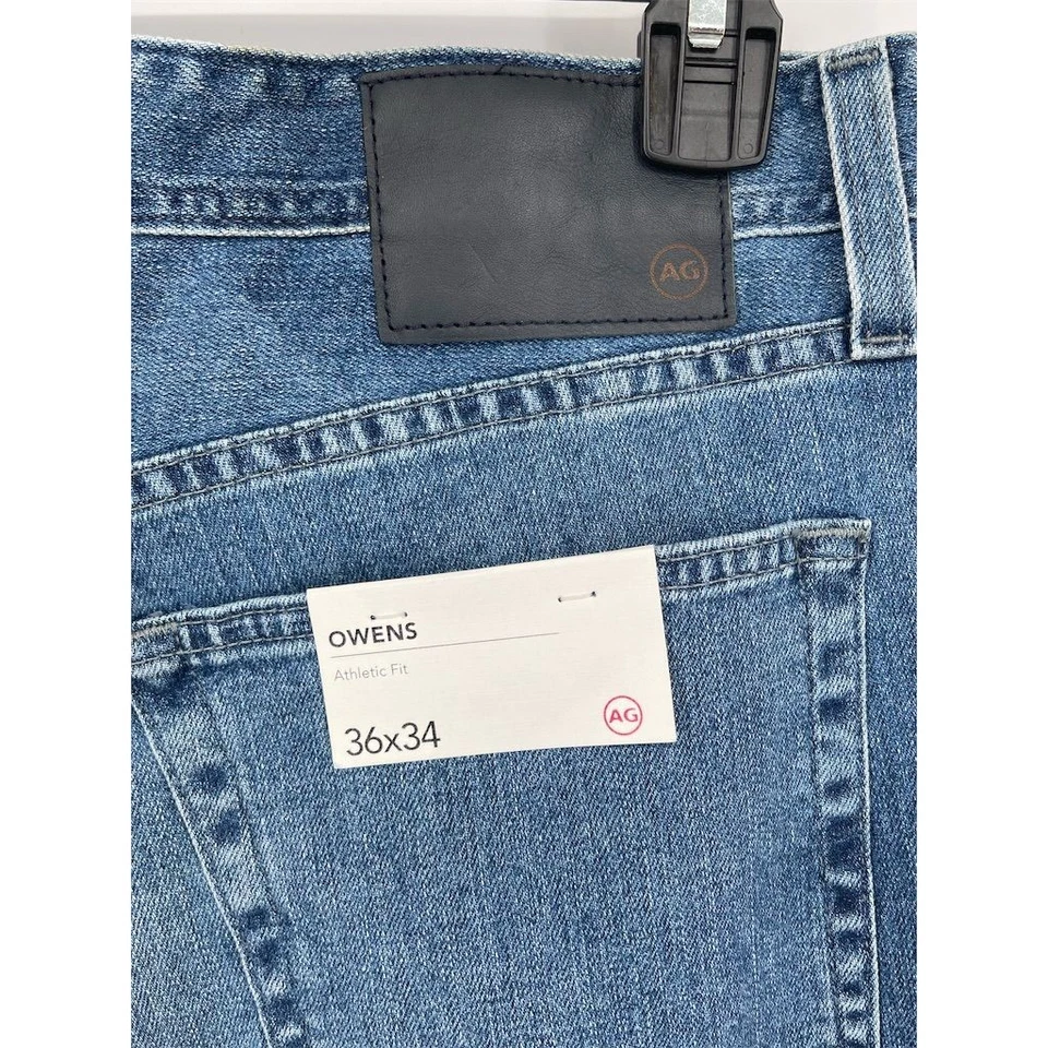 Pantalones de mezclilla para hombre Adriano Goldschmied Los Angeles Owens calce atlético 36x34 azules nuevos con etiquetas Foto 2 de 4