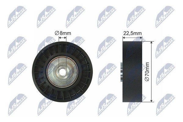 NTY RNK-BM-003 Umlenk-/FüHrungsrolle, Keilrippenriemen FüR BMW Land Rover MG-image