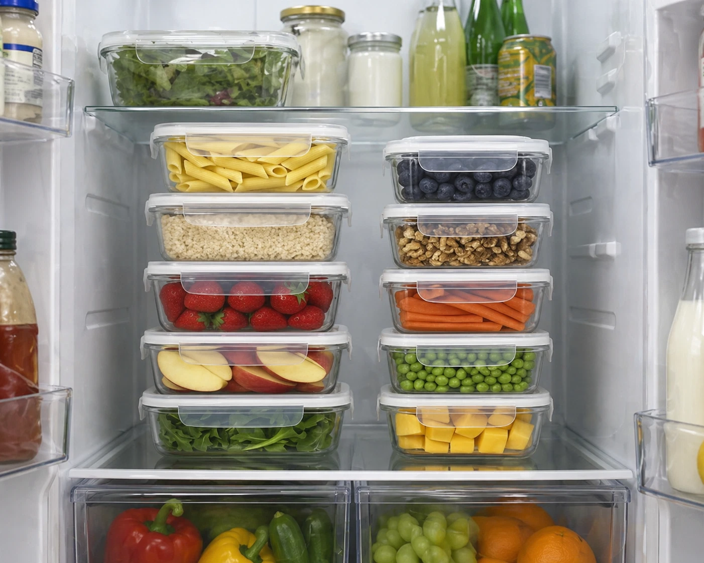 10pc Glass Food Storage Containers Set with Lids - 2 Sizes
Opens in a new window or tab