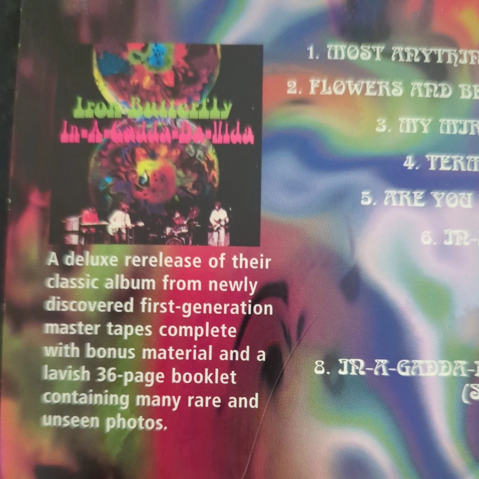 In-A-Gadda-Da-Vida [Deluxe Rhino] by Iron Butterfly (CD, Oct-1995) D104270 Mint Foto 3 de 4