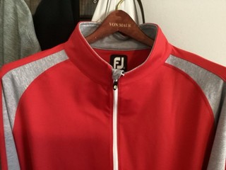 Footjoy Golf Men’s Bnewotags Bright Red Grey 1/4 Zip Sharp! SZ XL
