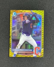 2025 Topps Bowman Draft Chrome Yellow Reptilian Travis Bazzana 33/75 QI95