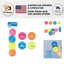 Interactive Squeaky Dog Chew Toy - 4-Pack Assorted Tennis Balls for All Breeds