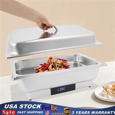 9.51Qt Electric Chafing Dish 600W Stainless Steel Buffet Server Food Warmer US