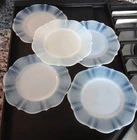 Set of 5 Bread Plates American Sweetheart Monax (White) Glass by MacBeth-Evans