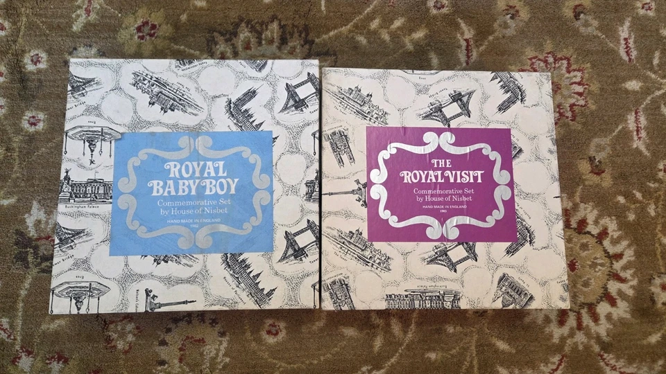 House Of Nisbet Conjunto Caja Conmemorativa LOTE 2 Royal Baby Boy And The Royal Visit Foto 2 de 4