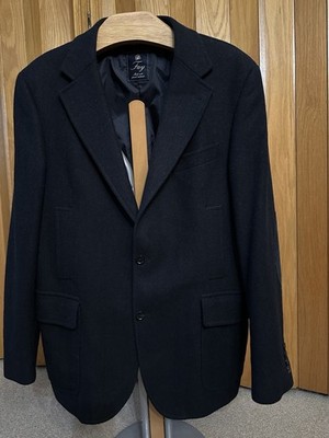 Fay Luxus Sakko Kurzmantel Blau Gr. 54 XL Wolle Kaschmir Hoher Neupreis 850 