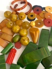 Vintage Bakelite Mixed Beads Lot for Jewelry Repair Assorted Colors & Shapes