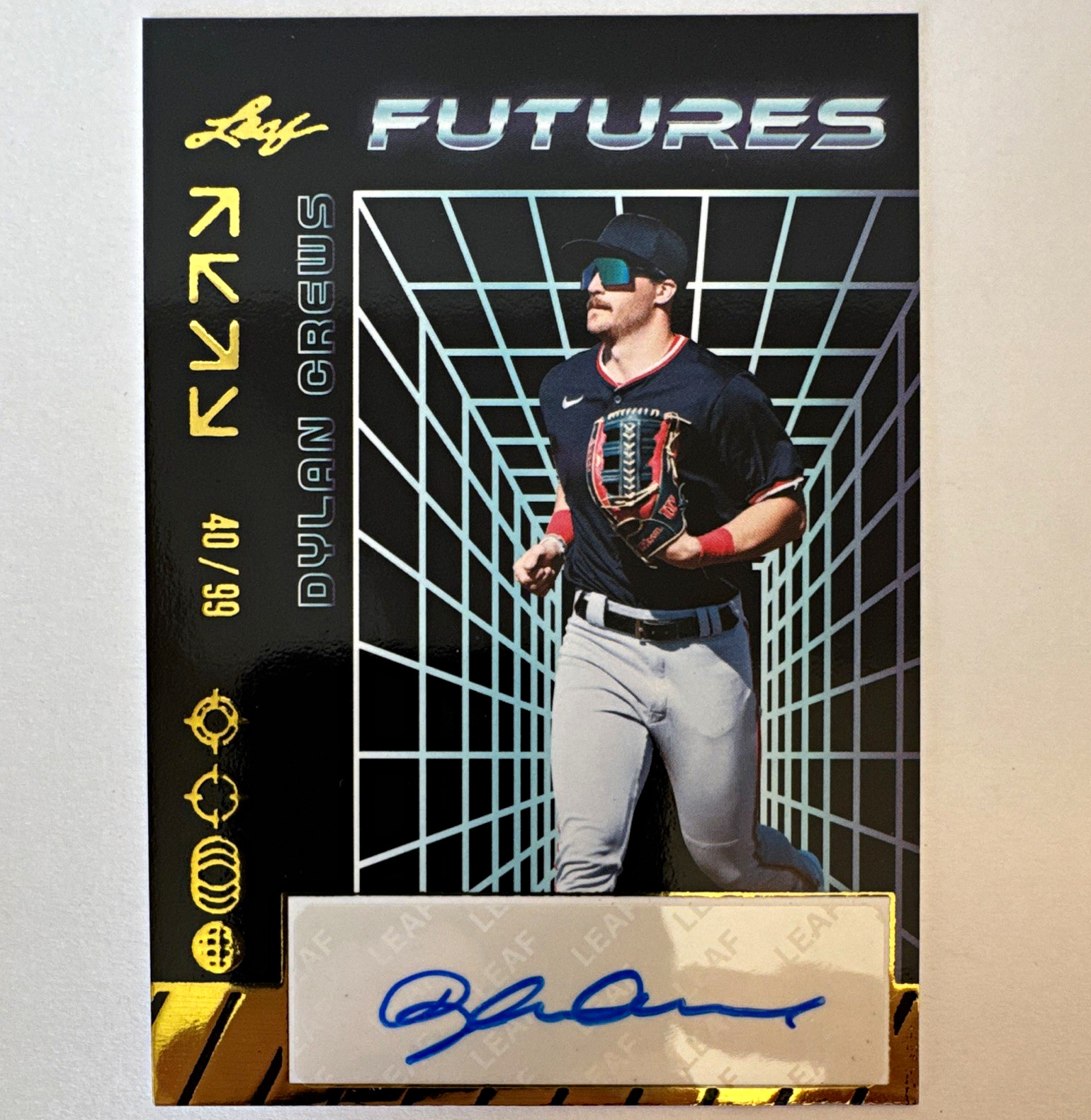 Leaf 2024 Futures Gold Foil Dylan Crews Washington Nationals Auto #A-DC4 40/99