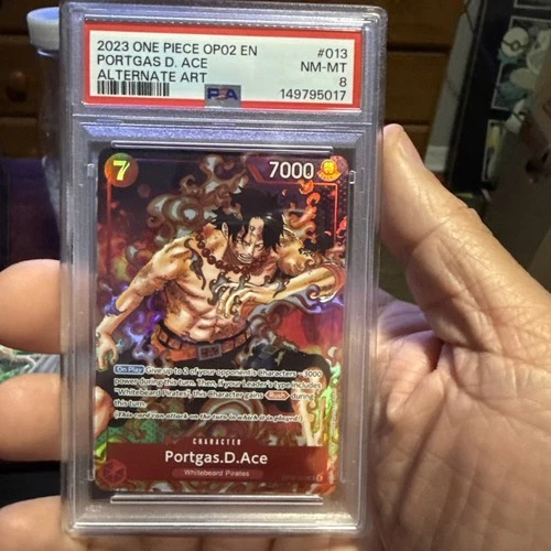 PSA 8 One Piece Paramount War Portgas.D.Ace Alt Art OP02-013