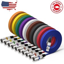 XLR Cable 15 Feet 10 Color Packs- XLR Male to Female for ...
