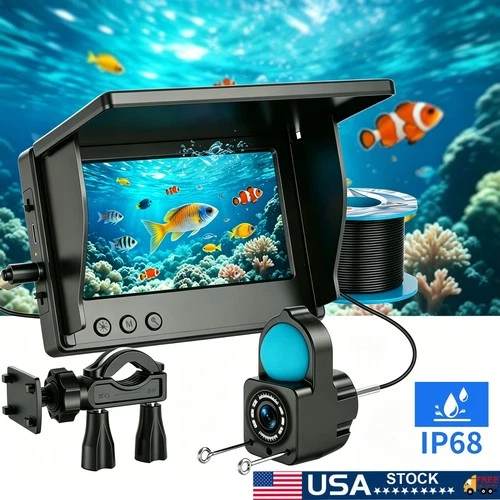 Underwater Fishing Camera,Portable Fish Finder with 4.3" LCD Display-10M Cable,k