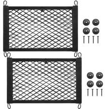 2PACK Small Cargo Nets Elastic Stretchable Pocket Storage Mesh Net Universal Aut