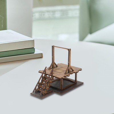 1/72 Galgen Gebäude Modellbausatz 3D Holzpuzzle unvollendet einfache Montage Zum Selbermachen
