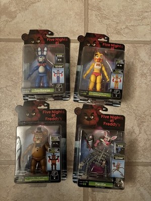 SET 4 FNAF Five Nights Freddy's MANGLE BONNIE CHICA FREDDY Figure Glow Jazwares