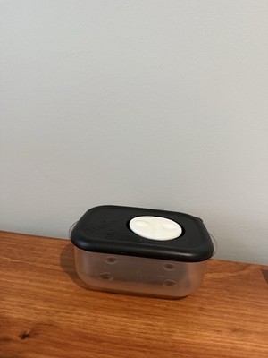 Tupperware Rock N Serve 1 Cup Black Lid