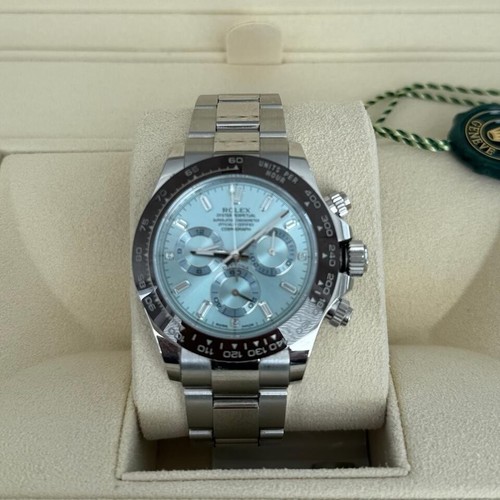 ROLEX Platinum Daytona Ice Blue Dial Chestnut Ceramic Bezel 11...