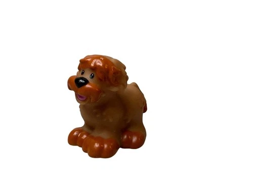 Vintage Fisher Price Little People Brown Dog Sheepdog Figure