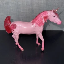 Dolgen Breyer Reeves Paddock Pals “MARA” Pink W/Sparkly Pink Mane Unicorn Horse