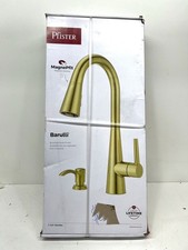 Pfister Barulli 1 Handle Pull Down Sprayer Kitchen Faucet Soap Disp Brushed Gold