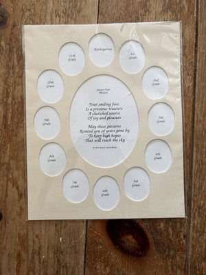 #ad School Years 12 year picture double mat My first year 12 month collage $4.00