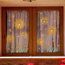 6 Pièces Pissenlit Statique Fenêtre Accroches PVC Design Floral pour Portes Vi