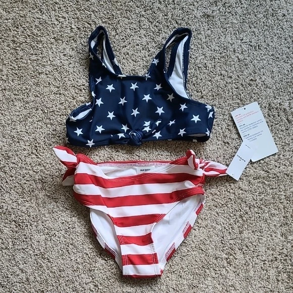 Old Navy Kid Girls Square-Neck Ombré One-Piece Swimsuit Size XS (5