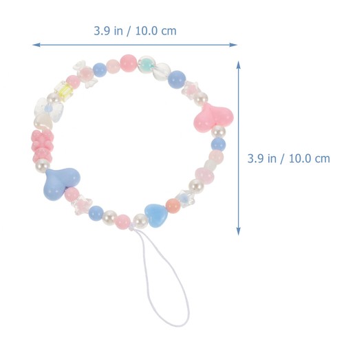 4 PCS Handy Lanyard Set Armband Mit Perlen-Handyanhängern Handy-Lanyard - Zdjęcie 4 z 12